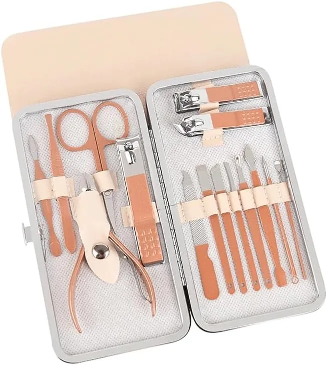 Rose Gold 7-Piece Nail Tools Set Full Manicure Nail Clippers Nail Clippers Multi-Purpose Nail Clippers Set