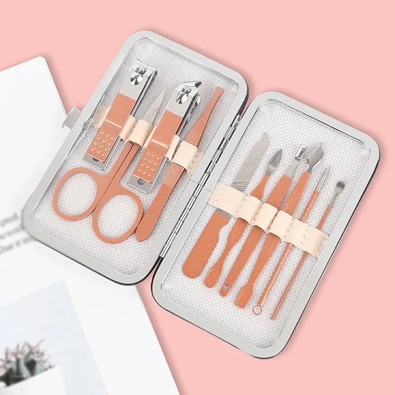 Rose Gold 7-Piece Nail Tools Set Full Manicure Nail Clippers Nail Clippers Multi-Purpose Nail Clippers Set