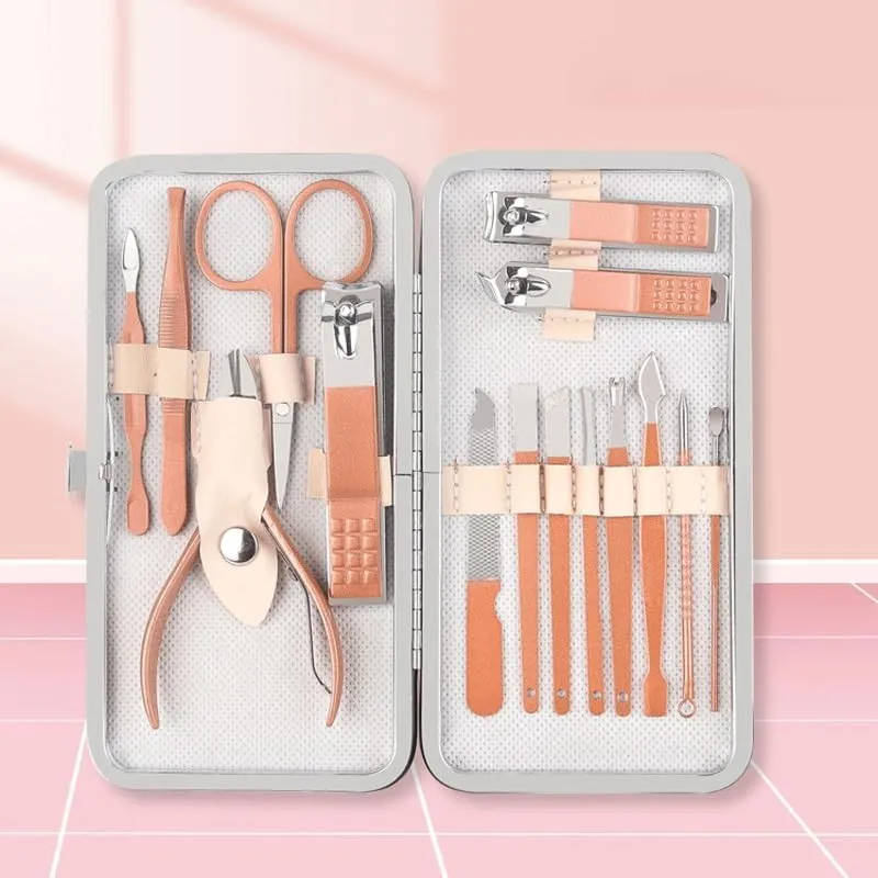Rose Gold 7-Piece Nail Tools Set Full Manicure Nail Clippers Nail Clippers Multi-Purpose Nail Clippers Set