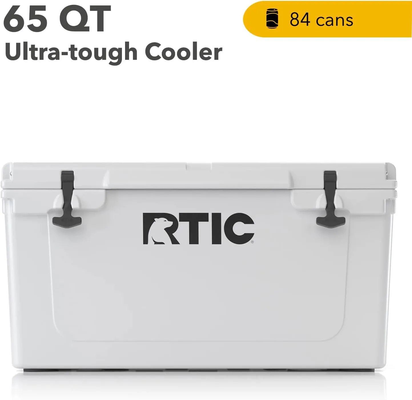 RTIC 65 QT Ultra-Tough Cooler Hard Insulated Portable Ice Chest Box for Beach, Drink, Beverage, Camping, Picnic, Fishing, Boat, Barbecue