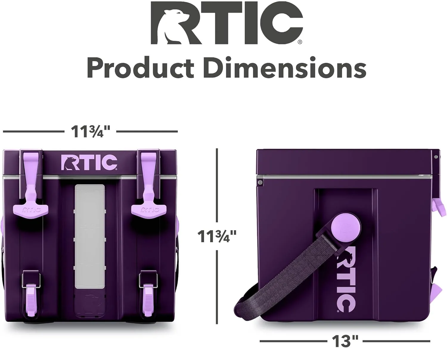 RTIC Halftime Water Cooler Portable Carrier Container, Drink Beverage Dispenser, Stackable with 2 Taps, Bottleless, BPA-Free, for Sports, Camping, BBQ, Parties, Picnic, & More, Plum/Lavender