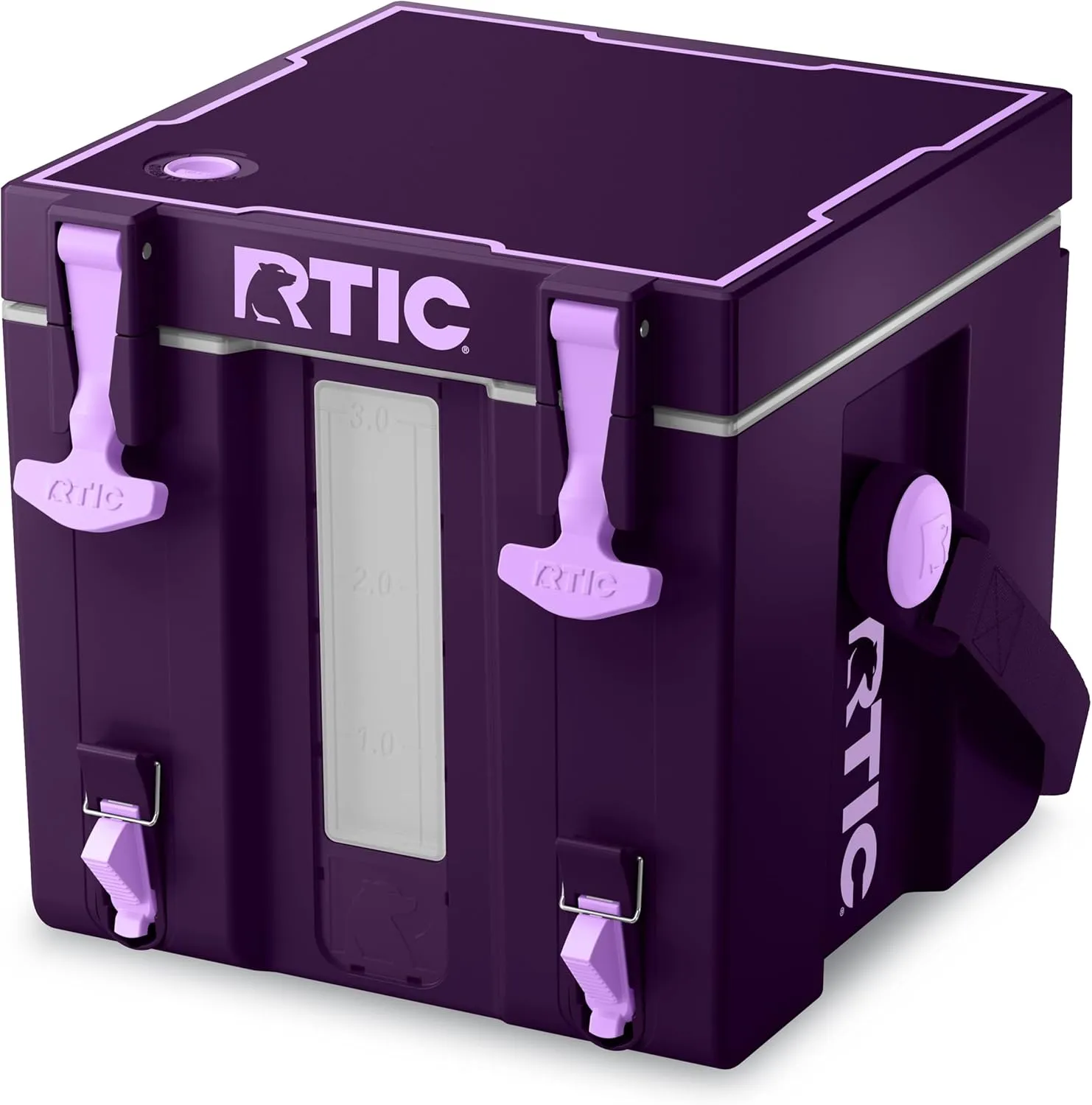 RTIC Halftime Water Cooler Portable Carrier Container, Drink Beverage Dispenser, Stackable with 2 Taps, Bottleless, BPA-Free, for Sports, Camping, BBQ, Parties, Picnic, & More, Plum/Lavender