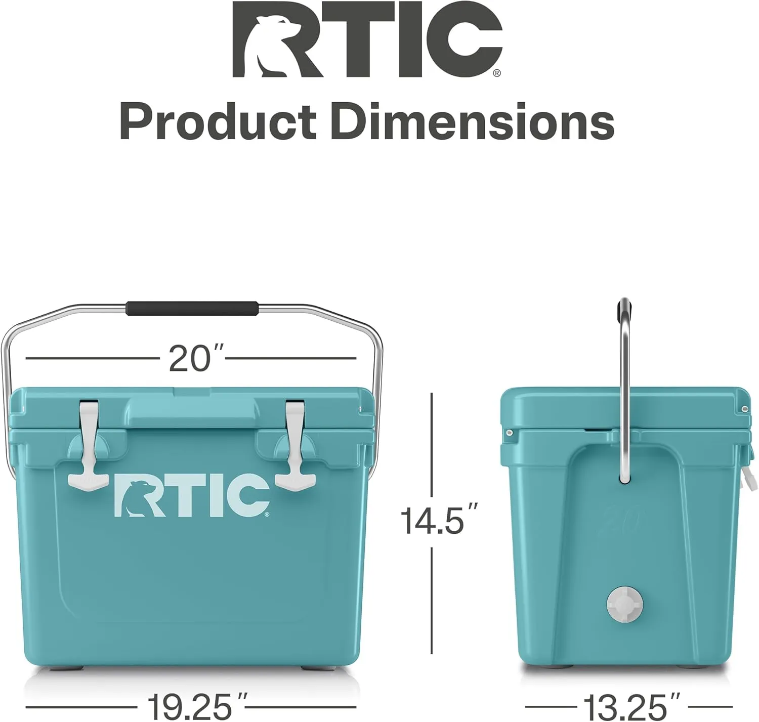 RTIC Ultra-Tough Cooler, Hard Insulated Ice Chest Box for Beach, Drink, Beverage, Camping, Picnic, Fishing, Boat, Barbecue