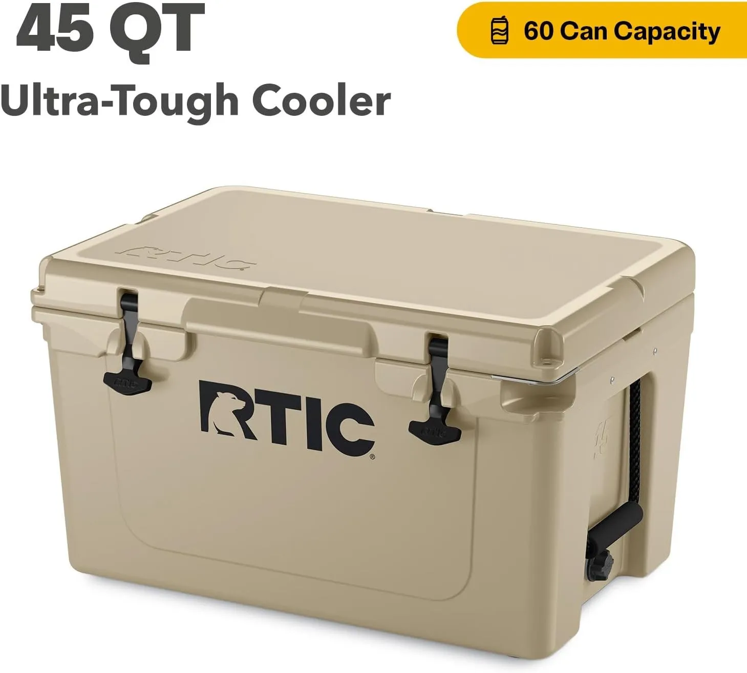 RTIC Ultra-Tough Cooler Hard Insulated Portable Ice Chest Box for Beach, Drink, Beverage, Camping, Picnic, Fishing, Boat, Barbecue