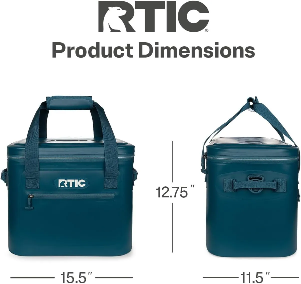 RTIC Ultra-Tough Soft Cooler 30 Can, Insulated Bag Portable Ice Chest Box for Lunch, Beach, Drink, Beverage, Travel, Camping, Picnic, Car, Trips, Floating Cooler Leak-Proof with Zipper