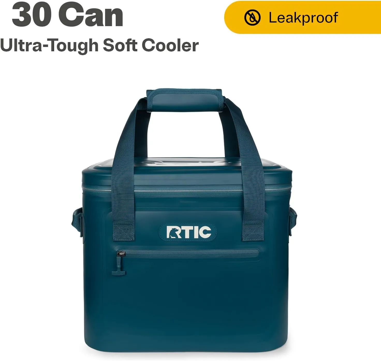 RTIC Ultra-Tough Soft Cooler 30 Can, Insulated Bag Portable Ice Chest Box for Lunch, Beach, Drink, Beverage, Travel, Camping, Picnic, Car, Trips, Floating Cooler Leak-Proof with Zipper