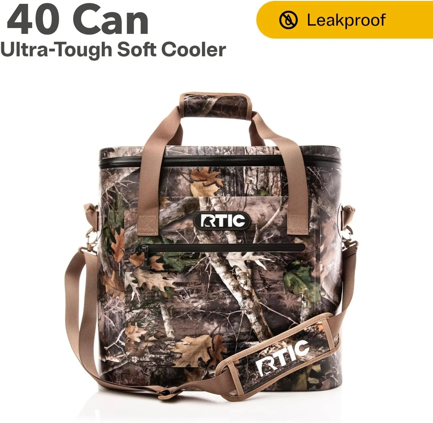 RTIC Ultra-Tough Soft Cooler 40 Can, Insulated Bag Portable Ice Chest Box for Lunch, Beach, Drink, Beverage, Travel, Camping, Picnic, Car, Trips, Floating Cooler Leak-Proof with Zipper