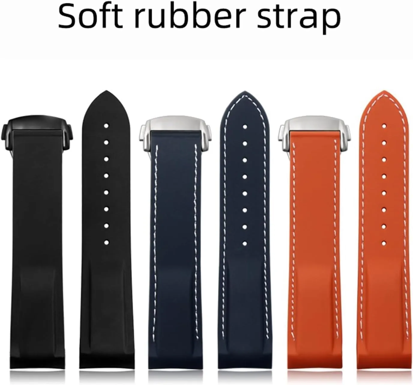 Rubber Watch Bands For Omega Seamaster 300 Speedmaster Watchband Men's Watch Accessories Strap