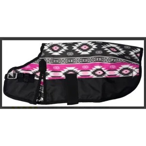 Rugged Ride 1200 Denier 150g Fill Waterproof Dog Blanket-Pink Aztec