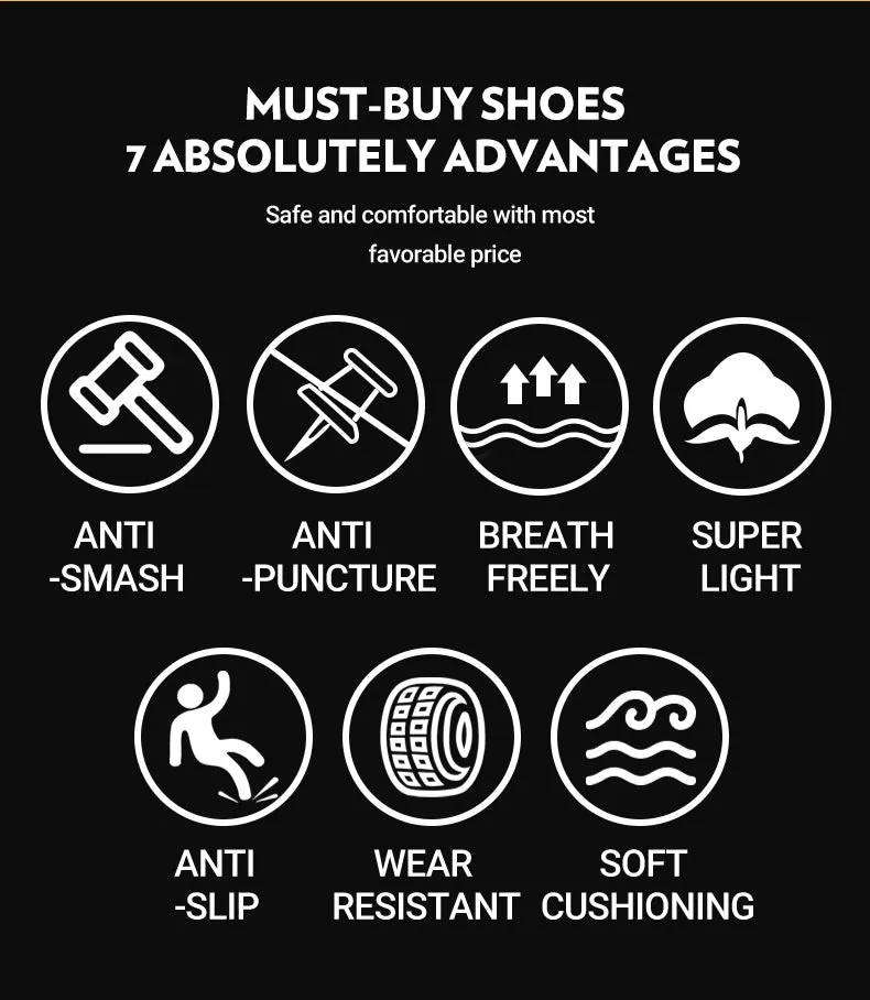 SafelyTrek™- Breathable Steel Protective Work Shoe wear