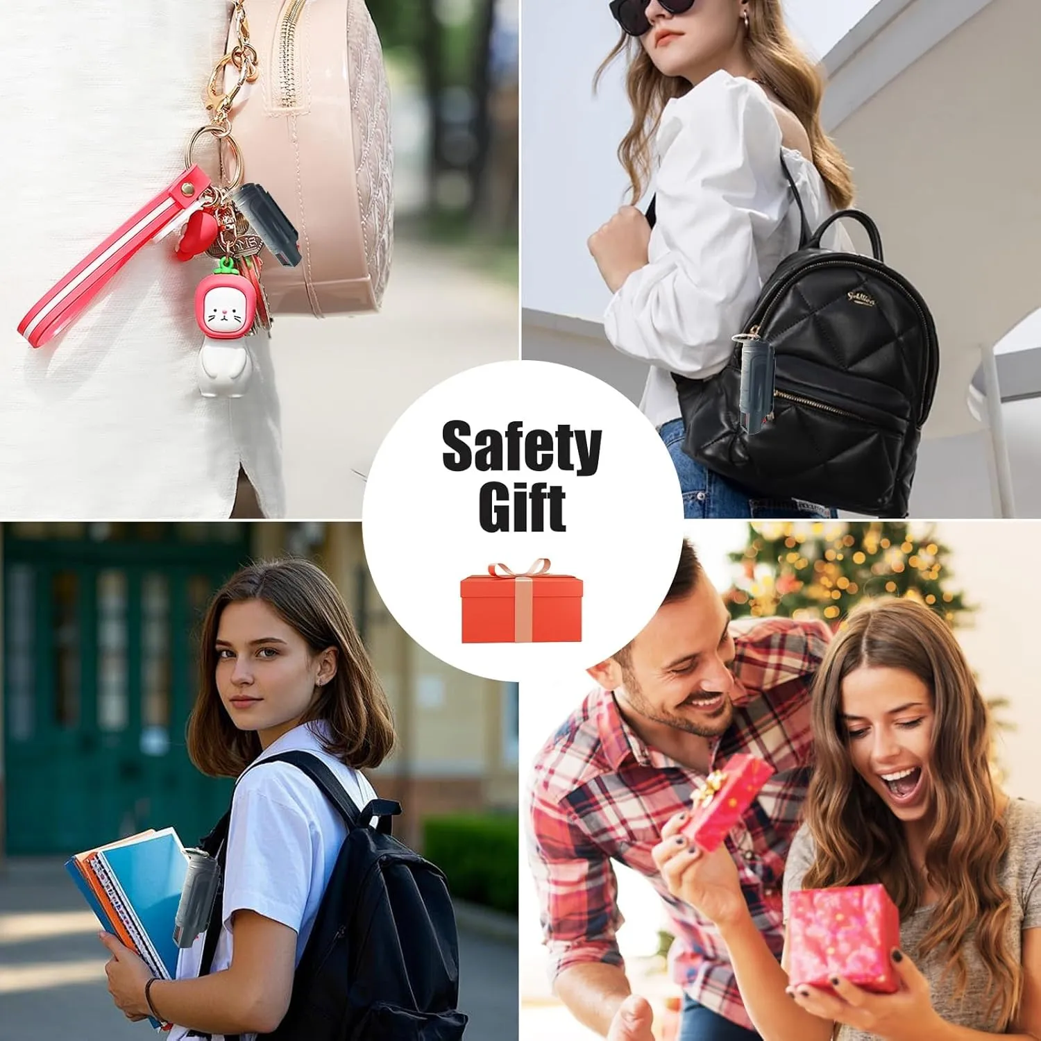 Safety Keychain Spray Device Personal Protection Tool Refillable Compact Design Easy Carry for Travel Outdoor Walking Commuting Emergency Use