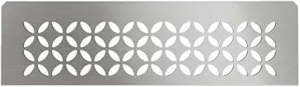 Schluter Rectangular Shelf for Prefabricated Kerdi Board SN/-SNLT Niches - 4mm Thick, Floral Design, Stainless Steel Material, Brushed Stainless Steel Finish - SNS1D5EB
