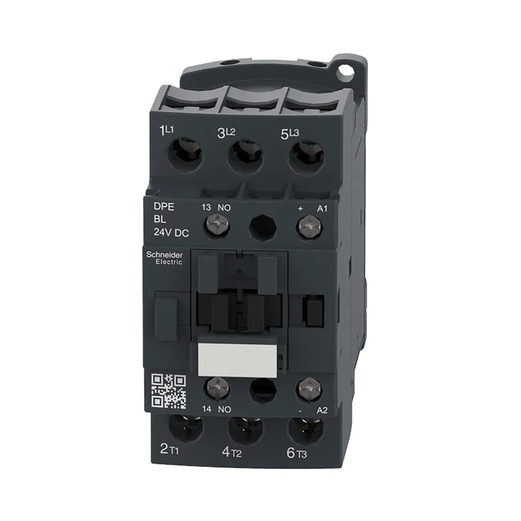Schneider Electric DPE38BL Easy TeSys IEC Contactor 24VDC Coil | HVAC and AC Contactor, Compressors, Pumps & More with Screw Clamp Terminals, 2HP 115V-1P, 5HP 230V-1Ph, 10HP 200-230V, 20HP 460V