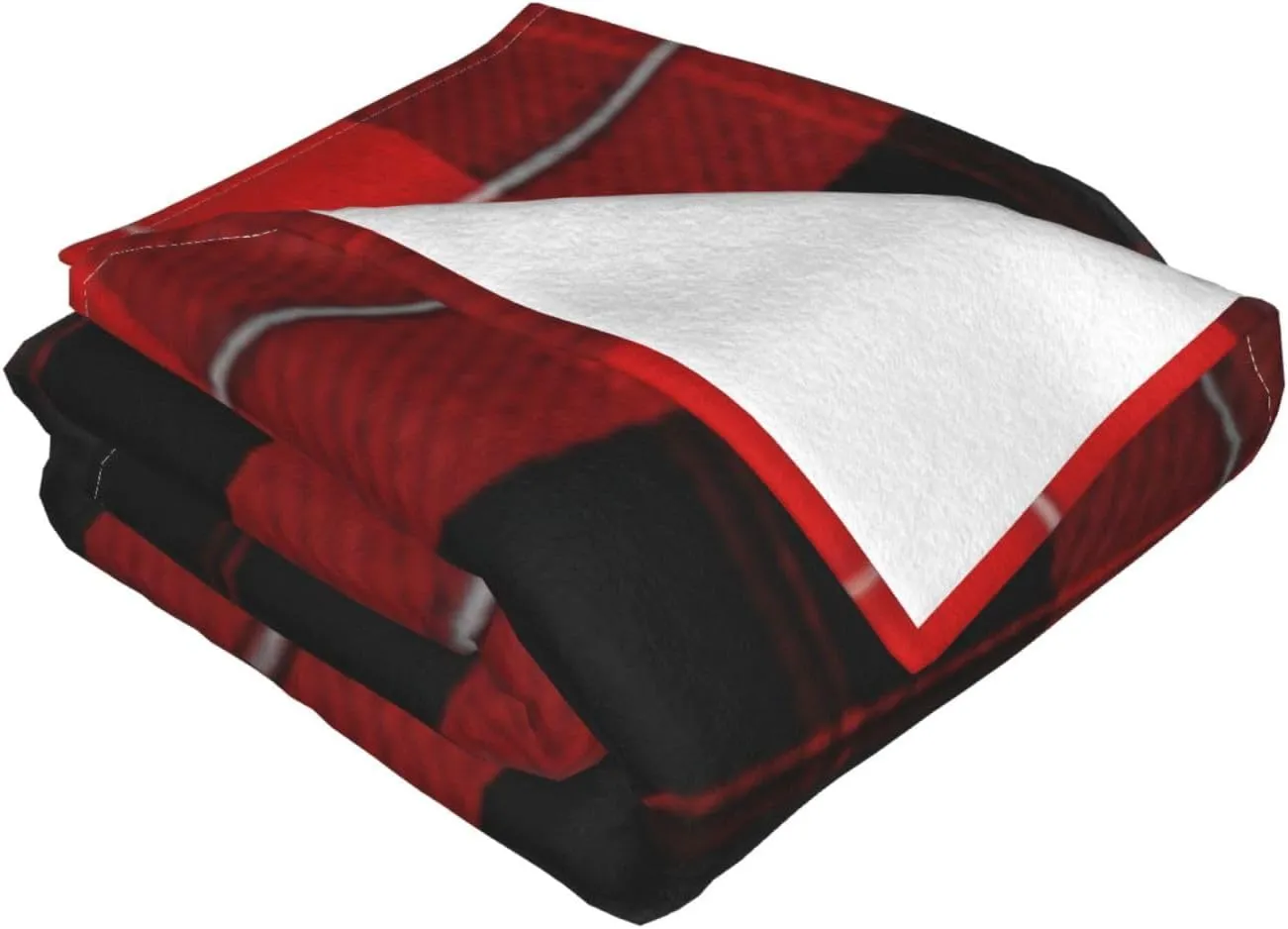 Scottish Clan Cunningham Red and Black 60"X50" Flannel Blanket - 100% Soft Polyester, Lightweight and Warm, Suitable for Families, Camping, Travel