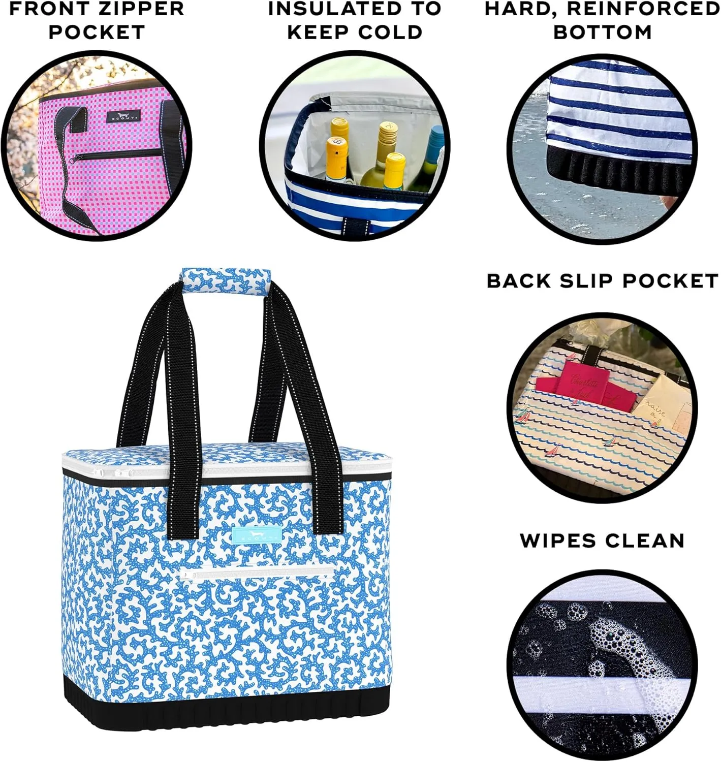 SCOUT The Stiff One - Large, Soft, Lightweight, Insulated Cooler with Hard Bottom, Beach, Family, Travel, Picnic Cooler