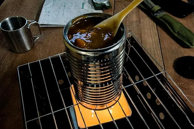 SE 4 Wicks Survival Candle in Tin Box,48 Total Hours/12 Hours Per Wick and Food Warmer
