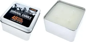 SE 4 Wicks Survival Candle in Tin Box,48 Total Hours/12 Hours Per Wick and Food Warmer