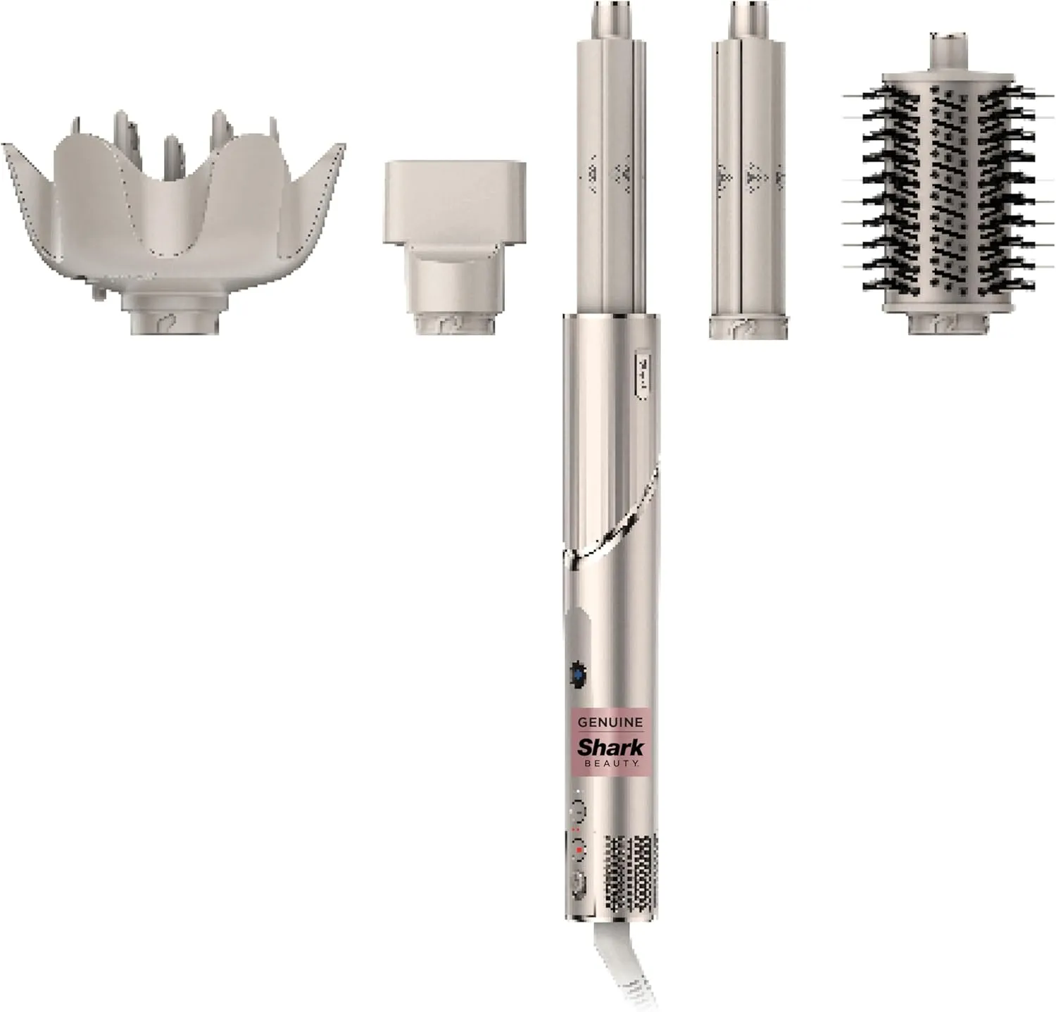 Shark HD435 FlexStyle Air Styling & Drying System, Powerful Hair Blow Dryer & Multi-Styler with Auto-Wrap Curlers, Curl-Defining Diffuser, Oval Brush, & Concentrator Attachment, Stone