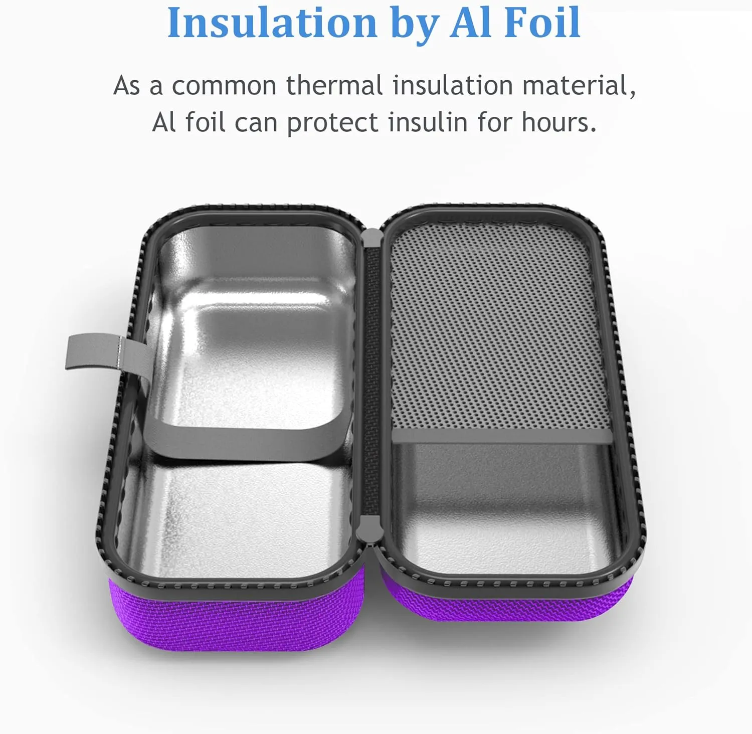 SHBC Insulin Pen Carrying Case Portable Medical Cooler Bag for Diabetes with Protective Ice Brick - Convenient to Changing Needles with Each Injection Purple
