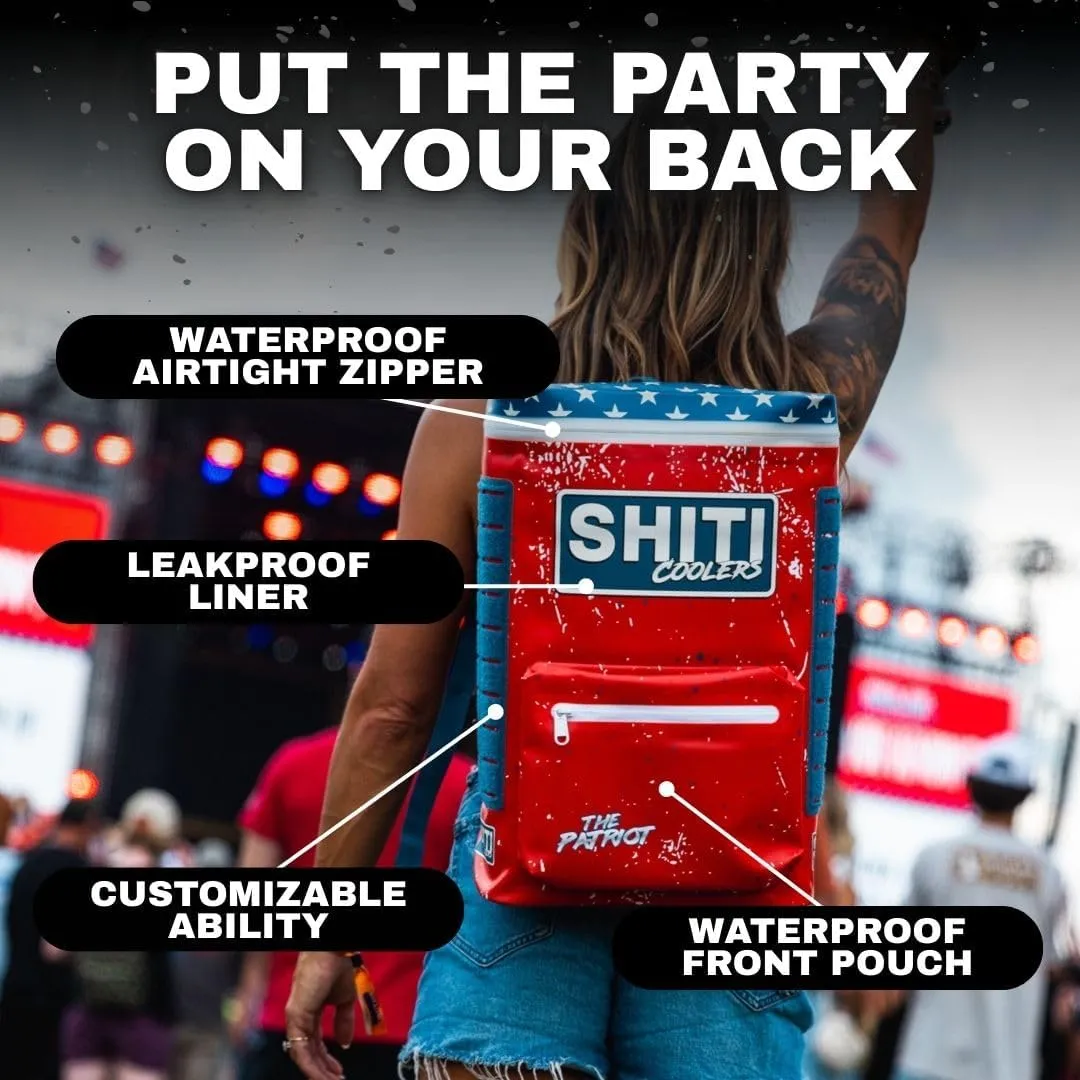 SHITI Coolers Cooler Backpack for Camping, Travel, Beach, Soft Lunch Box for Food, Drinks & Ice, Portable, Waterproof 24 Hr Insulated Bag with Shoulder Straps, Customizable