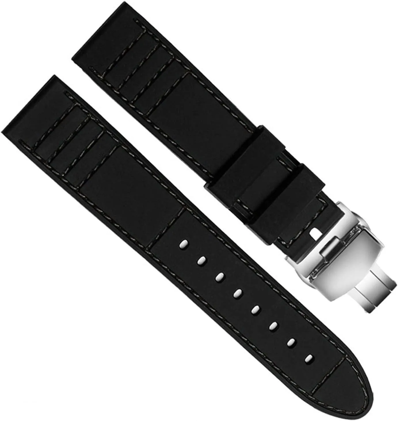 Silicone Sports watchband Diving Waterproof Rubber Longer Strap Male Lengthened Replacement Watch accessorie