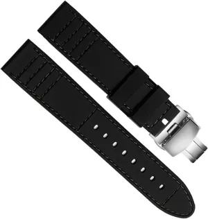Silicone Sports watchband Diving Waterproof Rubber Longer Strap Male Lengthened Replacement Watch accessorie