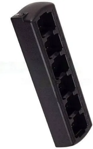Six Bay Rapid Desk Charger for Simoco SRP9120 Rechargeable Two Way Radio (Slim Design)