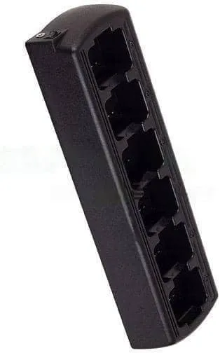 Six Bay Rapid Desk Charger for Simoco SRP9120 Rechargeable Two Way Radio (Slim Design)