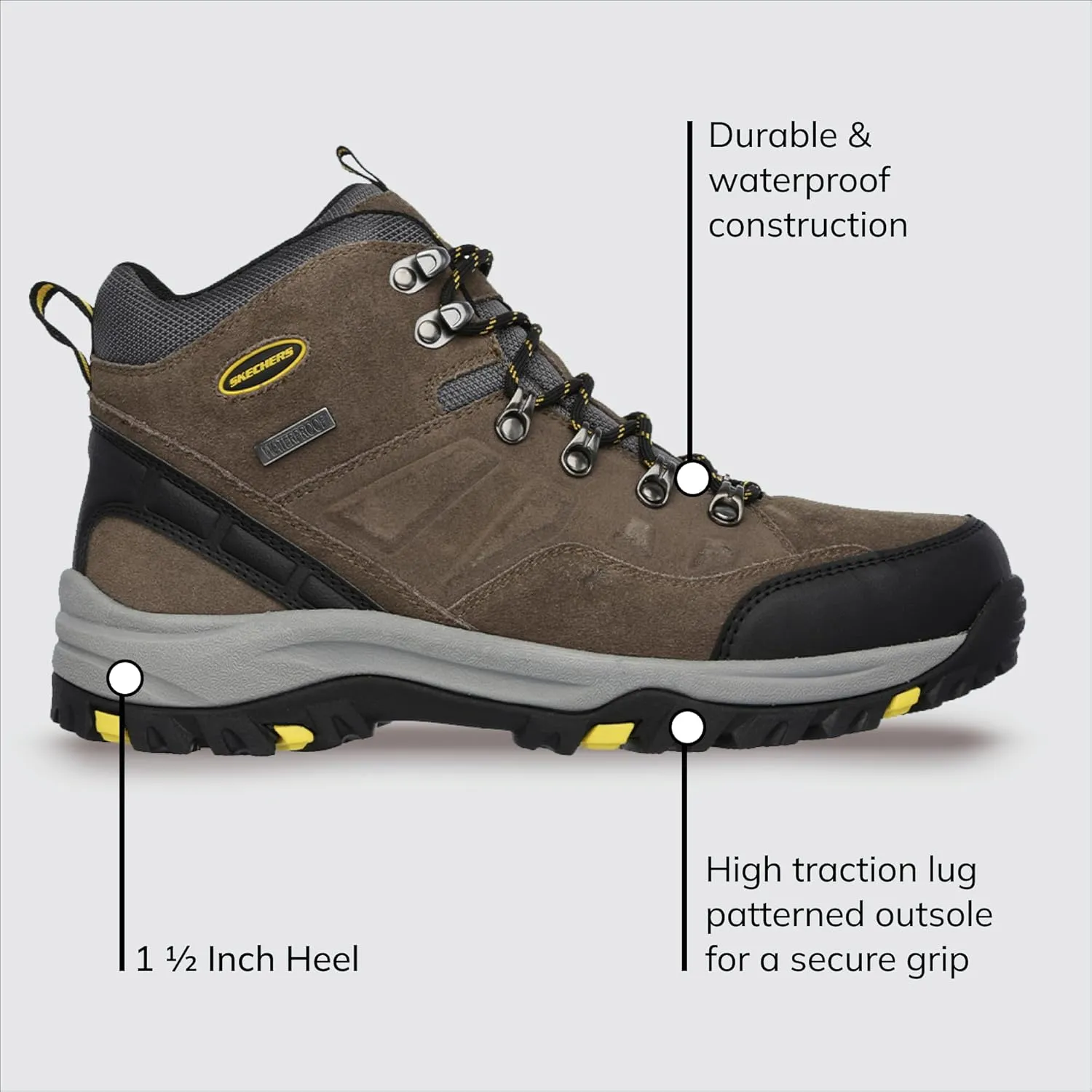 Skechers Men's Relment-Pelmo 64869 Lace Up Waterproof Boot