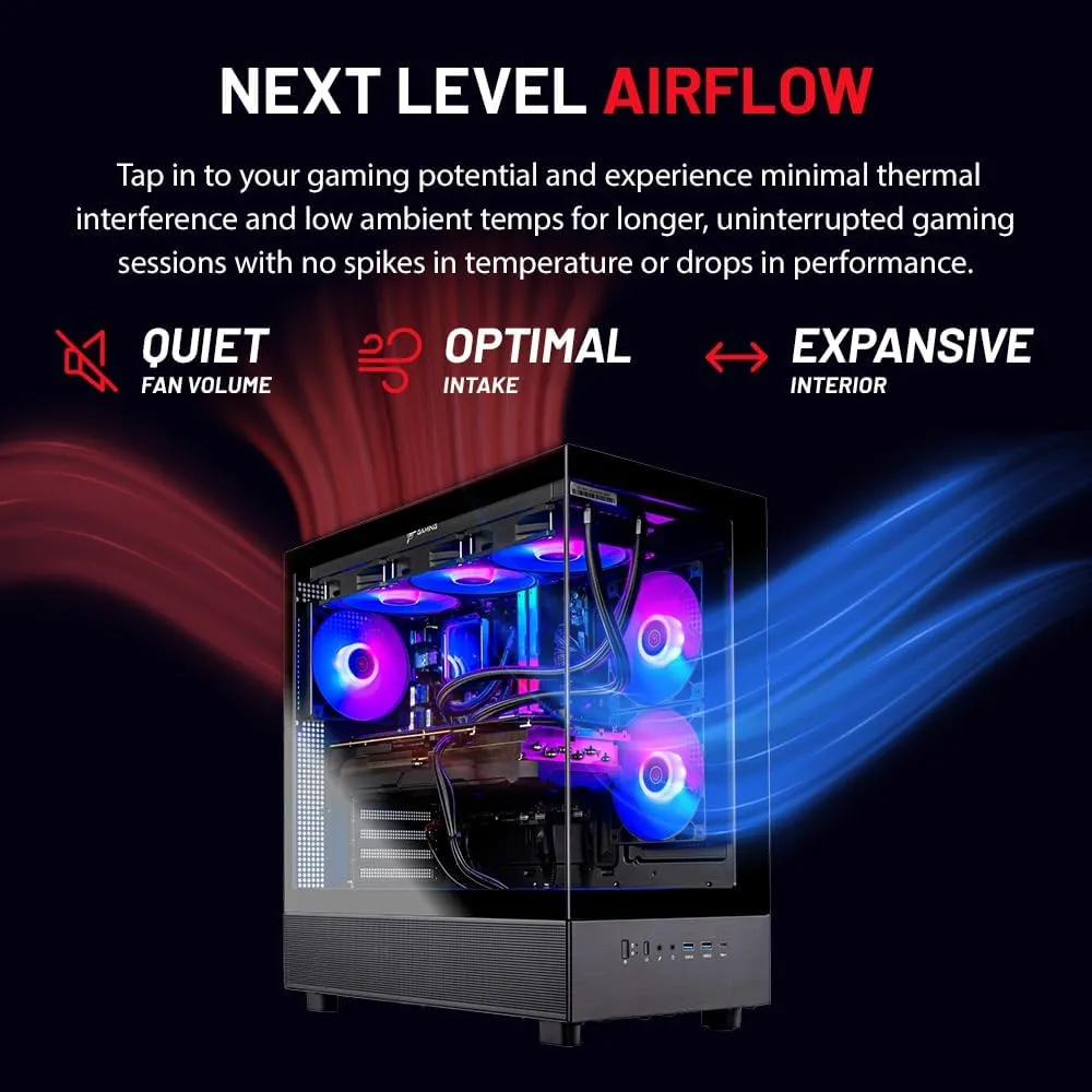 Skytech Azure Gaming PC Desktop, Ryzen 7 9700X 3.8 GHz (5.5GHz Turbo Boost), NVIDIA RTX 4060 8GB GDDR6, 1TB SSD, 16GB DDR5 RAM 6000, 650W Gold PSU, 360mm ARGB AIO, Wi-Fi, Win 11 Home