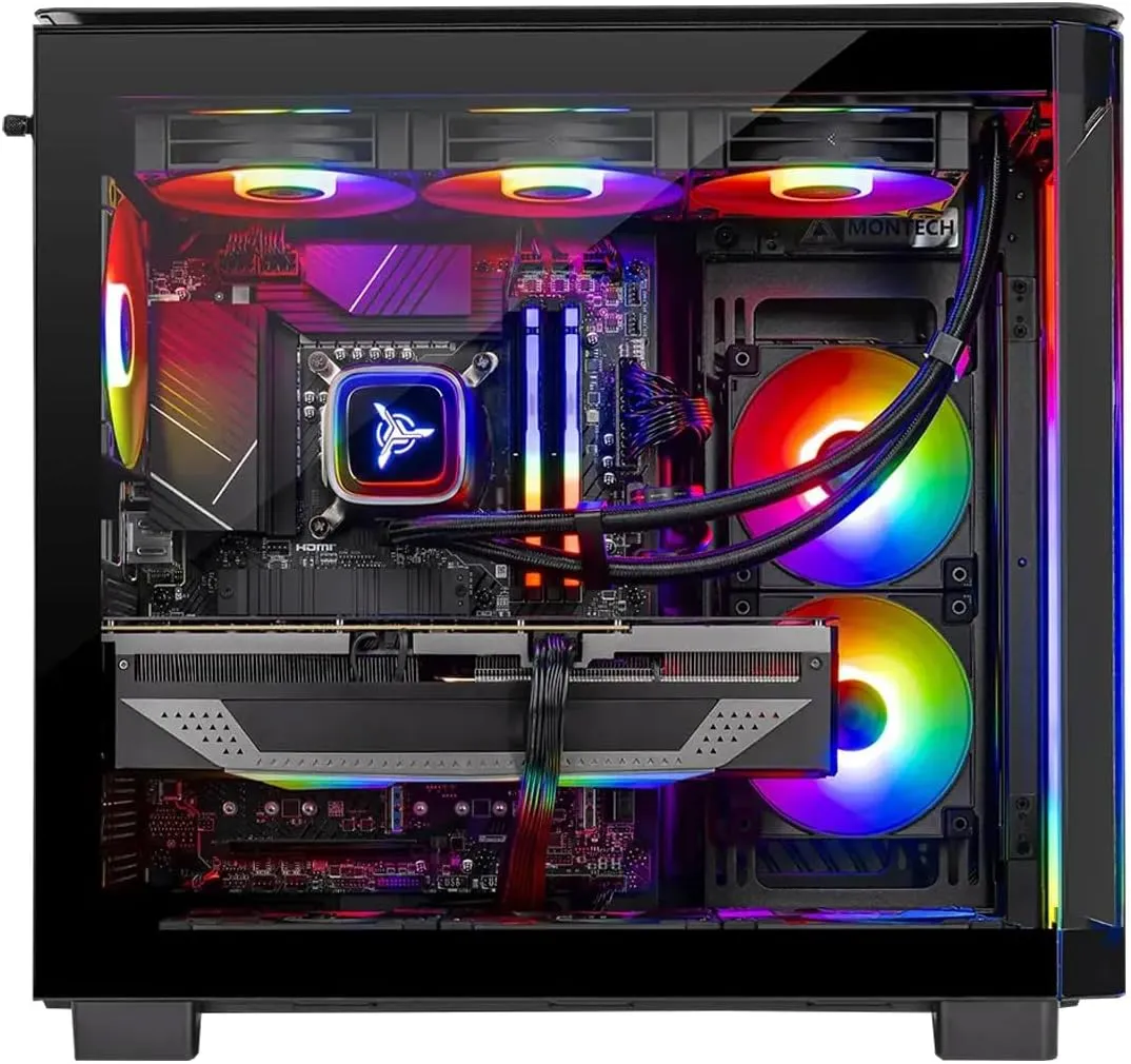 Skytech King 95 Gaming PC Desktop, Ryzen 7 9700X 3.8 GHz (5.5GHz Turbo), NVIDIA RTX 5070 12GB, 1TB Gen4 NVMe SSD, 32GB DDR5 RAM 6000 RGB, 850W Gold ATX 3 PSU, 360mm ARGB AIO, Wi-Fi, Win 11