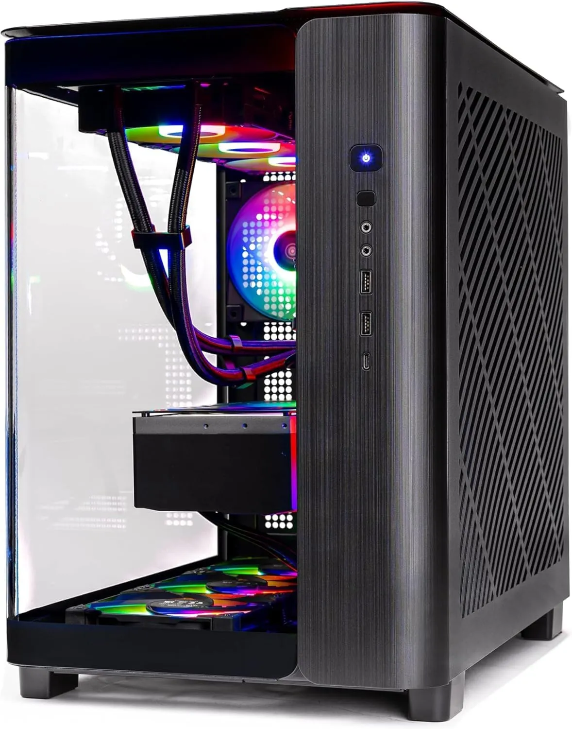 Skytech King 95 Gaming PC Desktop, Ryzen 7 9700X 3.8 GHz (5.5GHz Turbo), NVIDIA RTX 5070 12GB, 1TB Gen4 NVMe SSD, 32GB DDR5 RAM 6000 RGB, 850W Gold ATX 3 PSU, 360mm ARGB AIO, Wi-Fi, Win 11