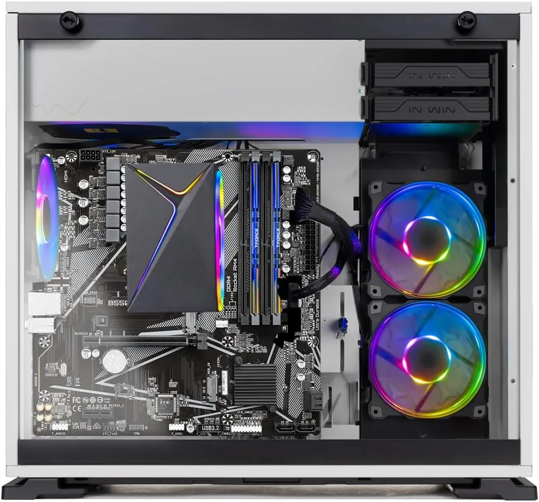 Skytech Shiva Gaming PC Desktop, Ryzen 5 5600GT 3.6 GHz (4.6GHz Turbo), AMD AMD Radeon GB, 500GB NVMe SSD, 16GB DDR4 RAM 3200, 650W Gold PSU, Wi-Fi, Win 11