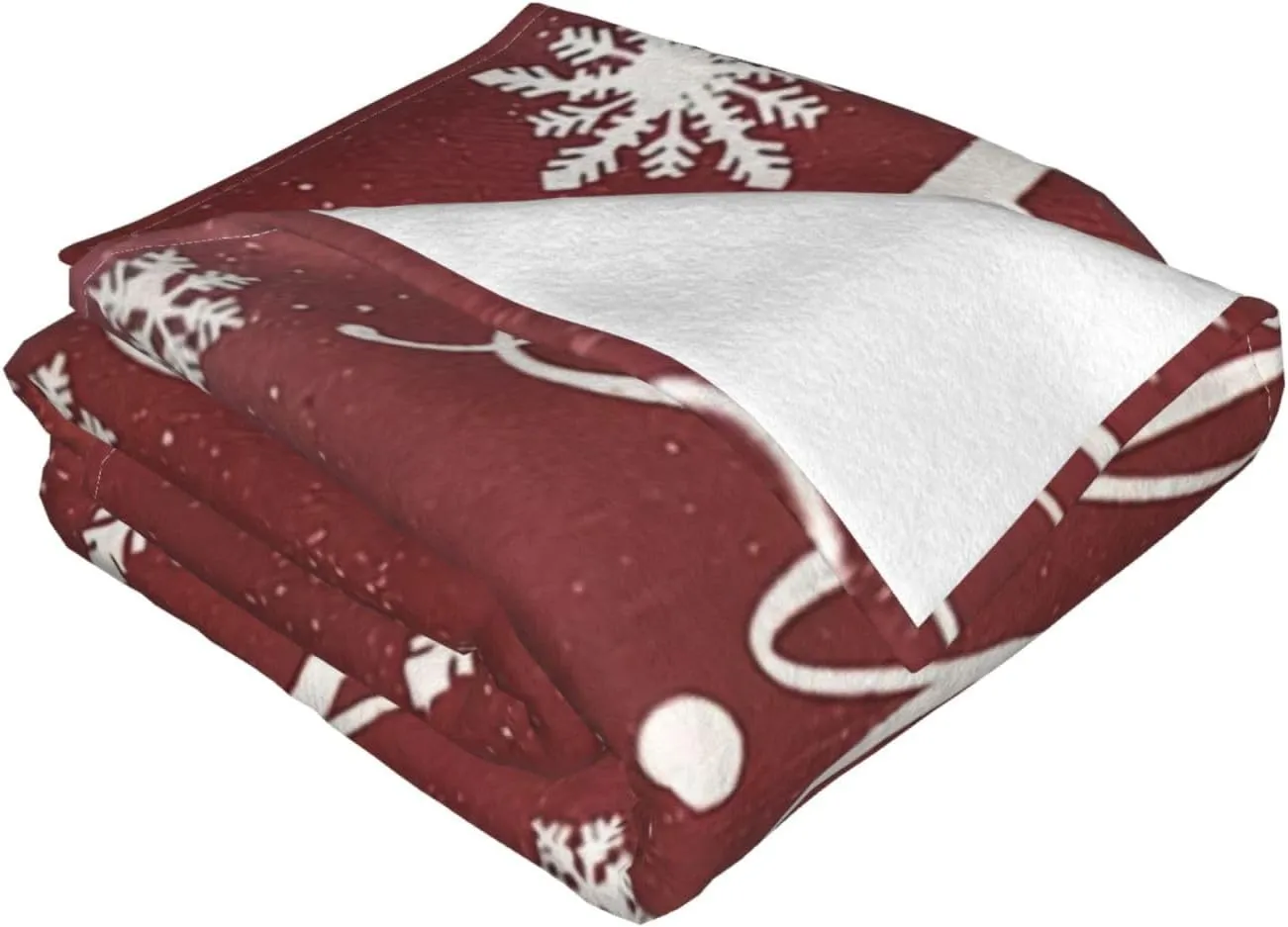 Sleigh Bells Ring Wood Sign 60"X50" Flannel Blanket - 100% Soft Polyester, Lightweight and Warm, Suitable for Families, Camping, Travel