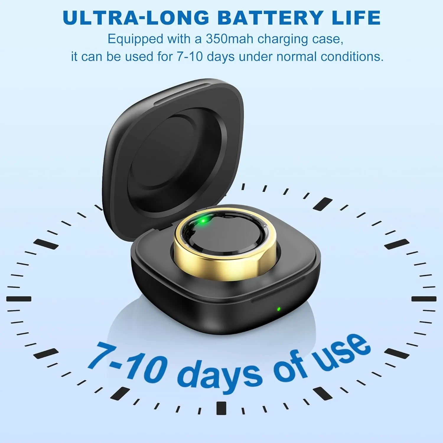 Smart Ring-Size First Before You Buy, No APP Subscription,7-10 Days of Use,Sleep & Activity Real-Time Monitor, Stress/Heart Rate/SPO₂ Tracker, Compatible with iOS and Android (Rose Gold, 11)