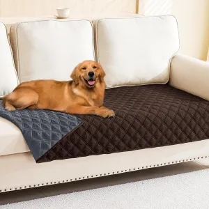 Smiry Waterproof Dog Blanket, Reversible Dog Bed Cover Pet Blanket, Soft Pet Couch Covers for Sofa Washable, Bed Couch Sofa Furniture Protector for Puppy Cat Kids (30"x70", Chocolate/Dark Grey)