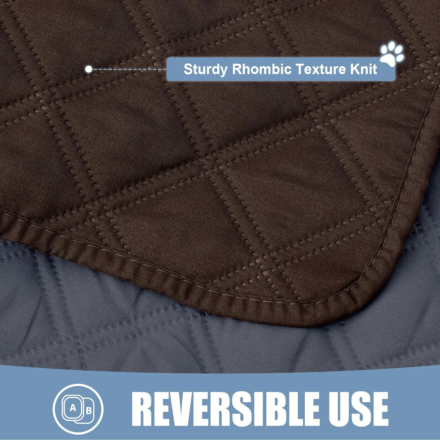 Smiry Waterproof Dog Blanket, Reversible Dog Bed Cover Pet Blanket, Soft Pet Couch Covers for Sofa Washable, Bed Couch Sofa Furniture Protector for Puppy Cat Kids (30"x70", Chocolate/Dark Grey)