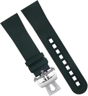 Soft Fluorous FKM Rubber Watch Band For Blancpain Fifty Fathoms 5000 5015 Strap Watch Belt Bracelets