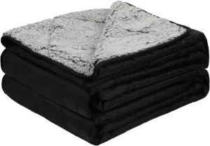 Solaris Waterproof Sherpa Outdoor Blanket, 60” x 80” Insulated Oxford, Packable for Stadium Camping & Cold Weather, Ideal for Soccer Moms, Pets, Picnics, Concerts