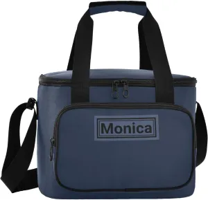 Solid Color Custom Soft Cooler Bag with Zipper Personalized Insulated Portable Cooler for Camping Work Beach Travel Lunchbox for Women Men