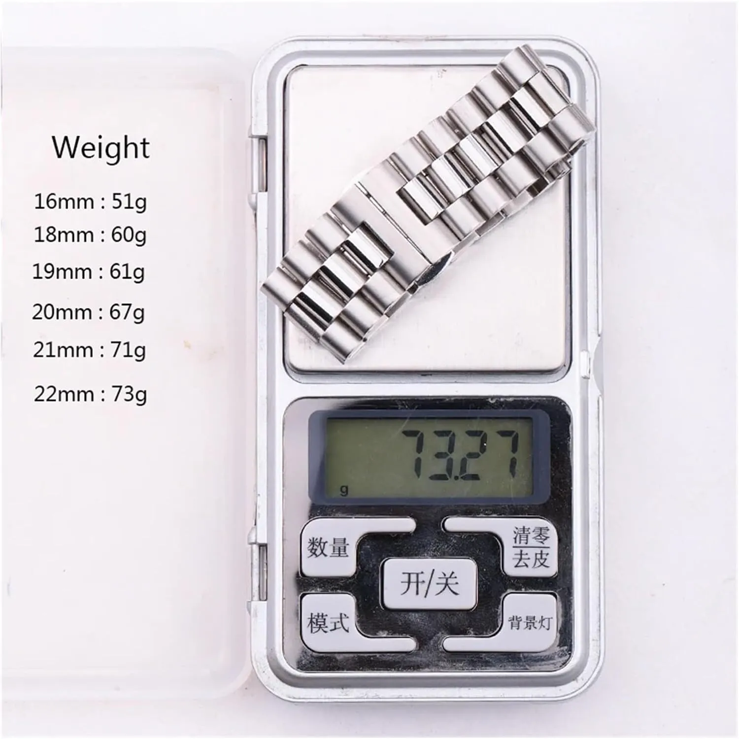 Solid Stainless Steel Watch Band Bracelet Women Men Silver Middle Polished 16mm 18mm 20mm 21mm 22mm Strap Accessories