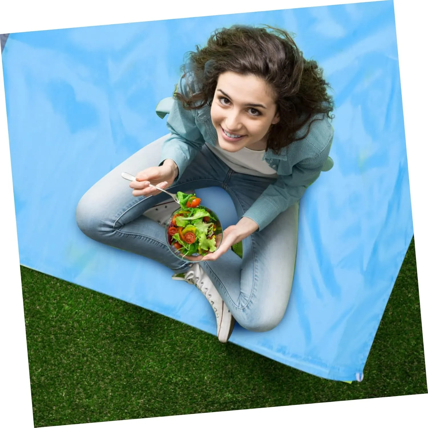 Sosoport 3pcs Camping Picnic Blanket Waterproof Ground Cloth Foldable Mat Easy Cleaning Perfect for Outdoor Activities