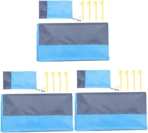 Sosoport 3pcs Camping Picnic Blanket Waterproof Ground Cloth Foldable Mat Easy Cleaning Perfect for Outdoor Activities