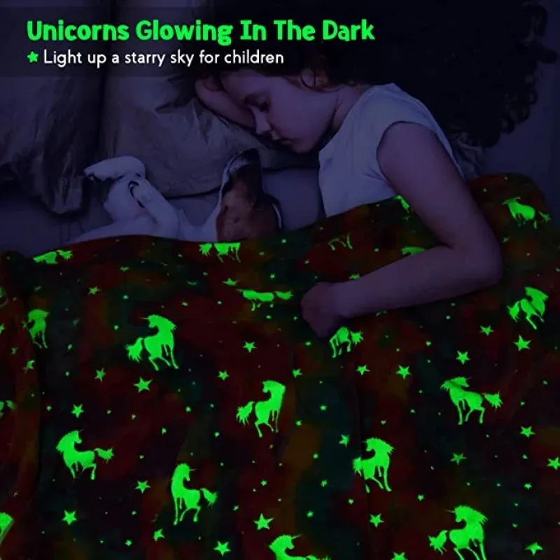 Spacer Glow in The Dark Soft Cozy Luminous Throw Blanket