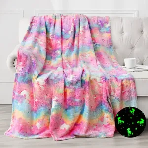 Spacer Glow in The Dark Soft Cozy Luminous Throw Blanket
