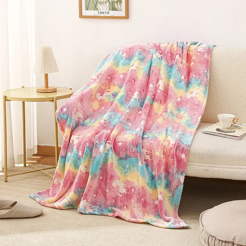 Spacer Glow in The Dark Soft Cozy Luminous Throw Blanket