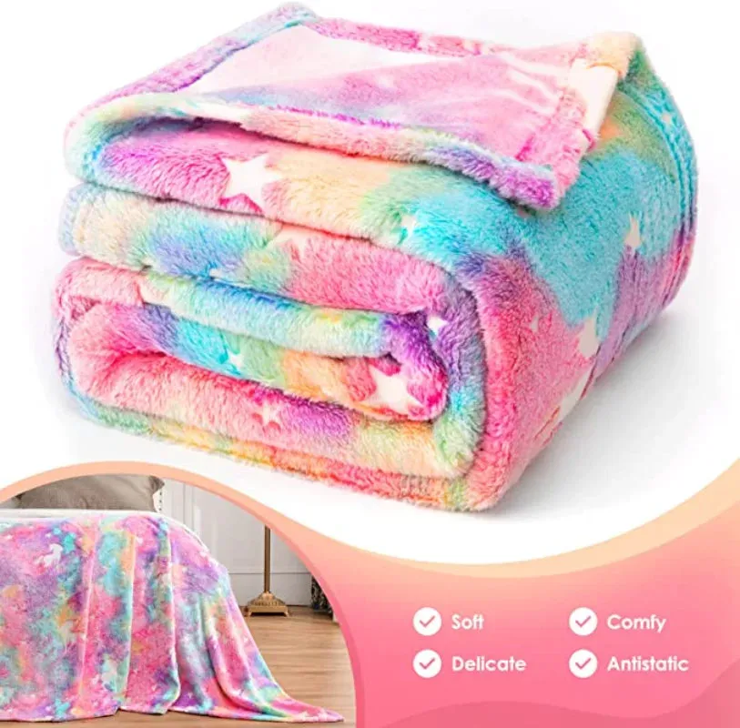 Spacer Glow in The Dark Soft Cozy Luminous Throw Blanket