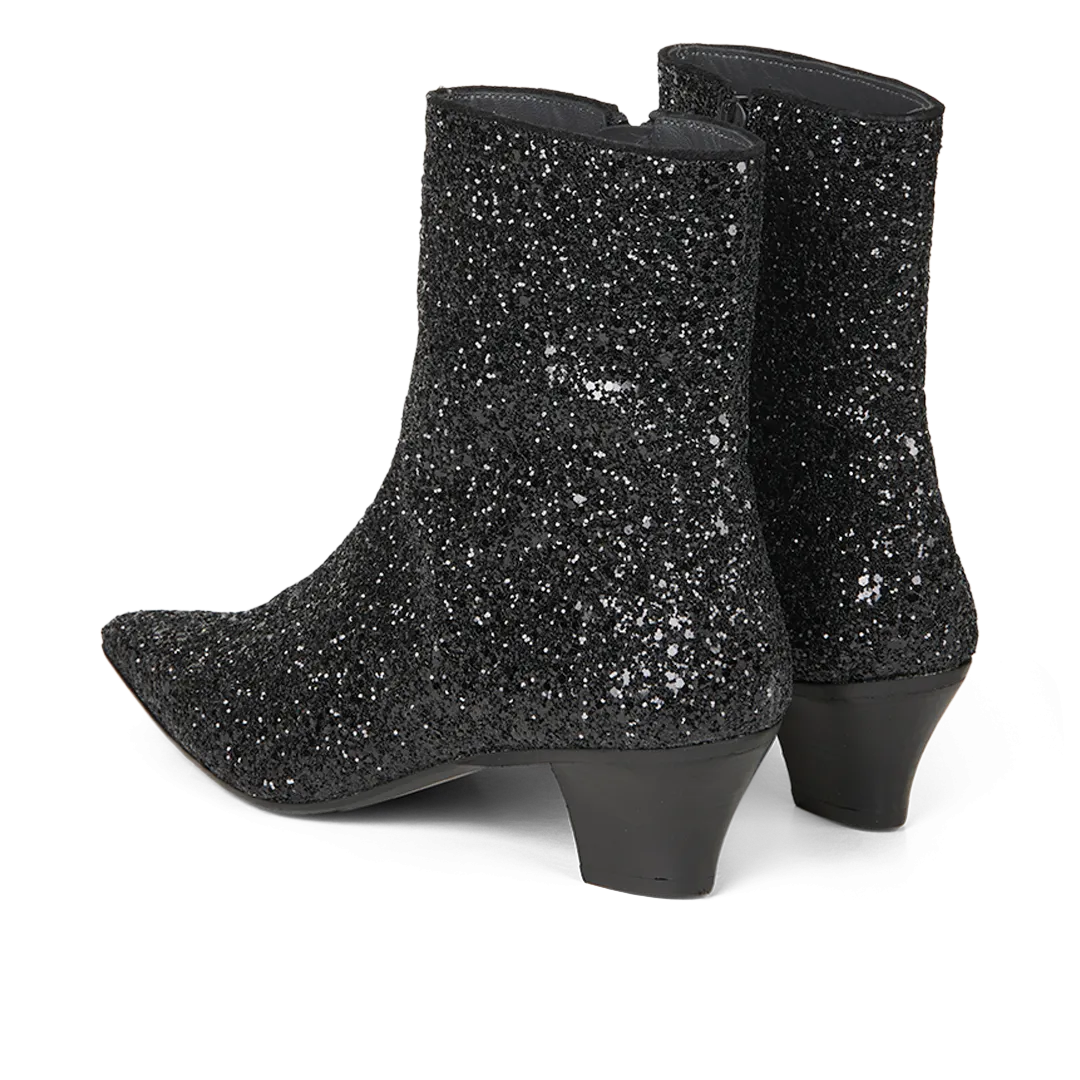 Sparkling glitter ankle boot
