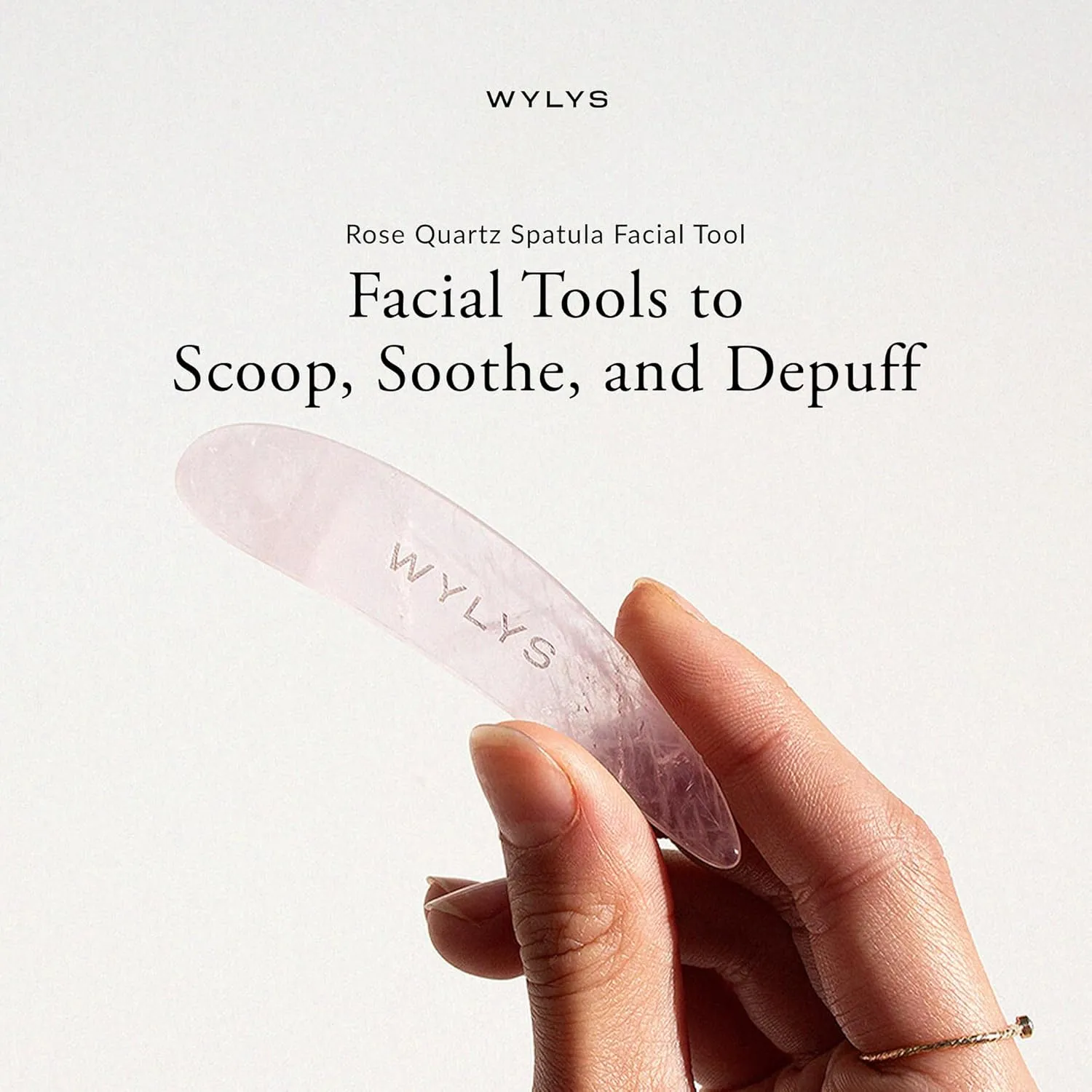 Spatula Facial Tool – 100% Natural Stone Dual-Purpose Skincare Tool | Gua Sha for Face Massage & Circulation | Spatula for Creams & Balms | Perfect for Gifting (Rose Quartz)