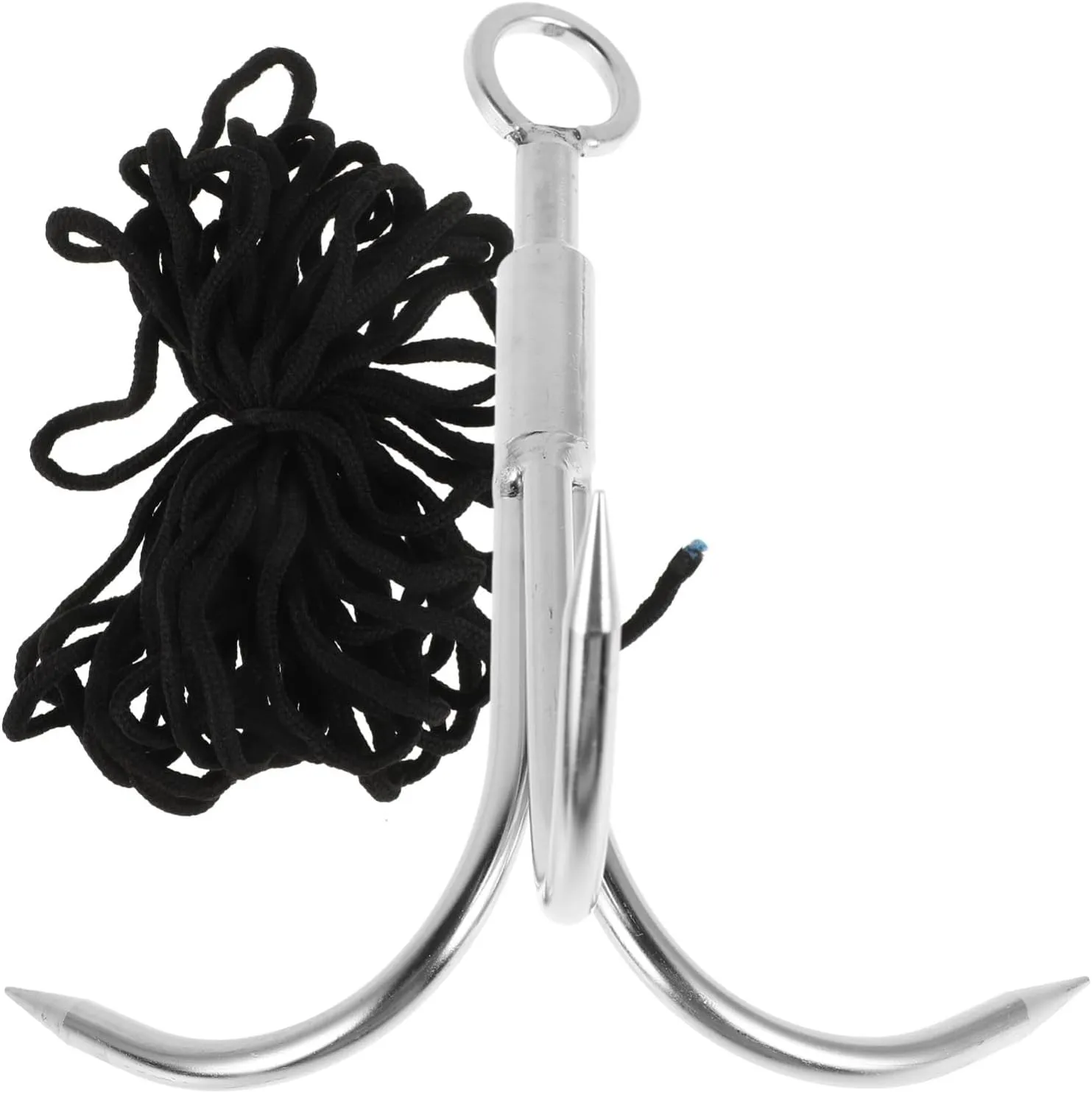 Stainless Steel Grappling Hook with Rope Durable Rescue Tool for Fishing and Outdoor Activities Enhanced Gripping Power Versatile Use Solid Construction Long Distance